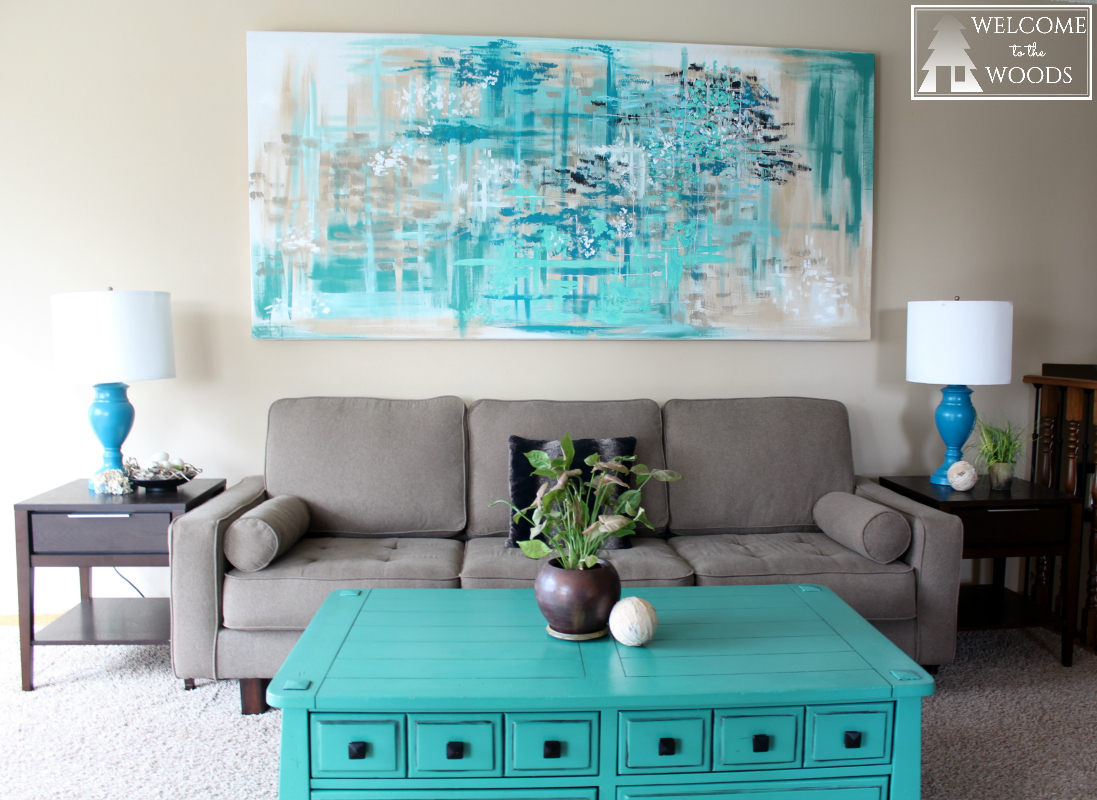 large canvas photo living room
