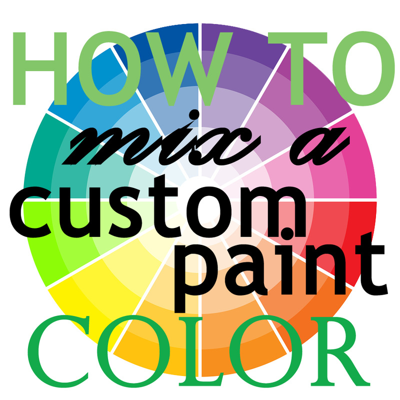 How to mix a custom paint color