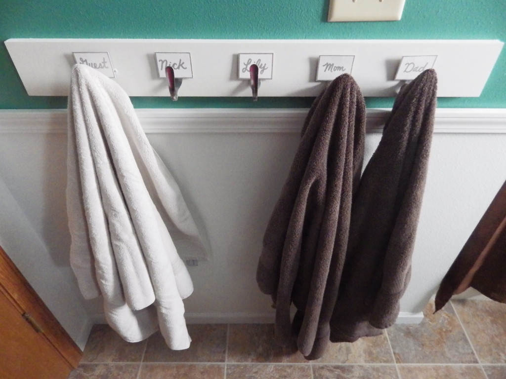 bathroom towel hooks using silverware