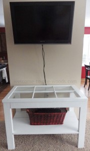 wall mounted tv console table barn window white