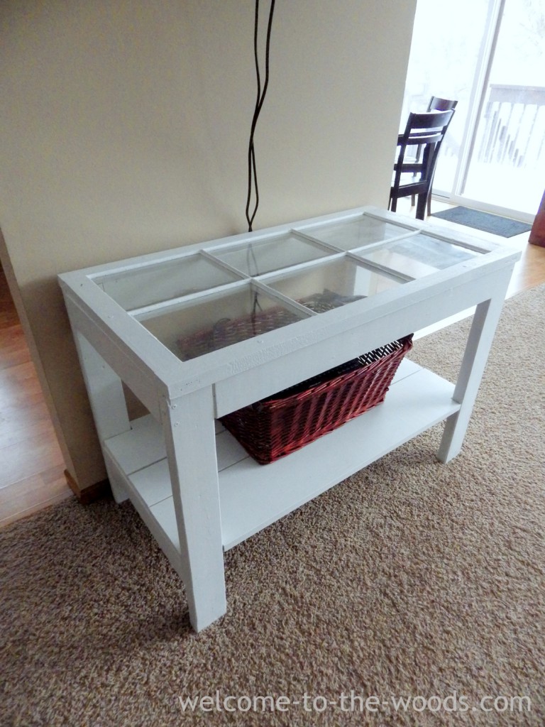 white barn window table