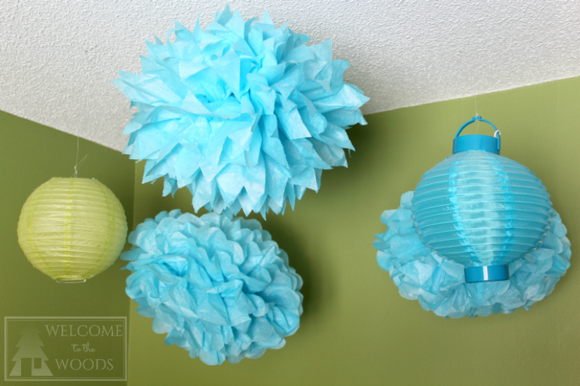 Learn how to make your own tissue paper poofs pom poms perfect for parties and kids room decor!