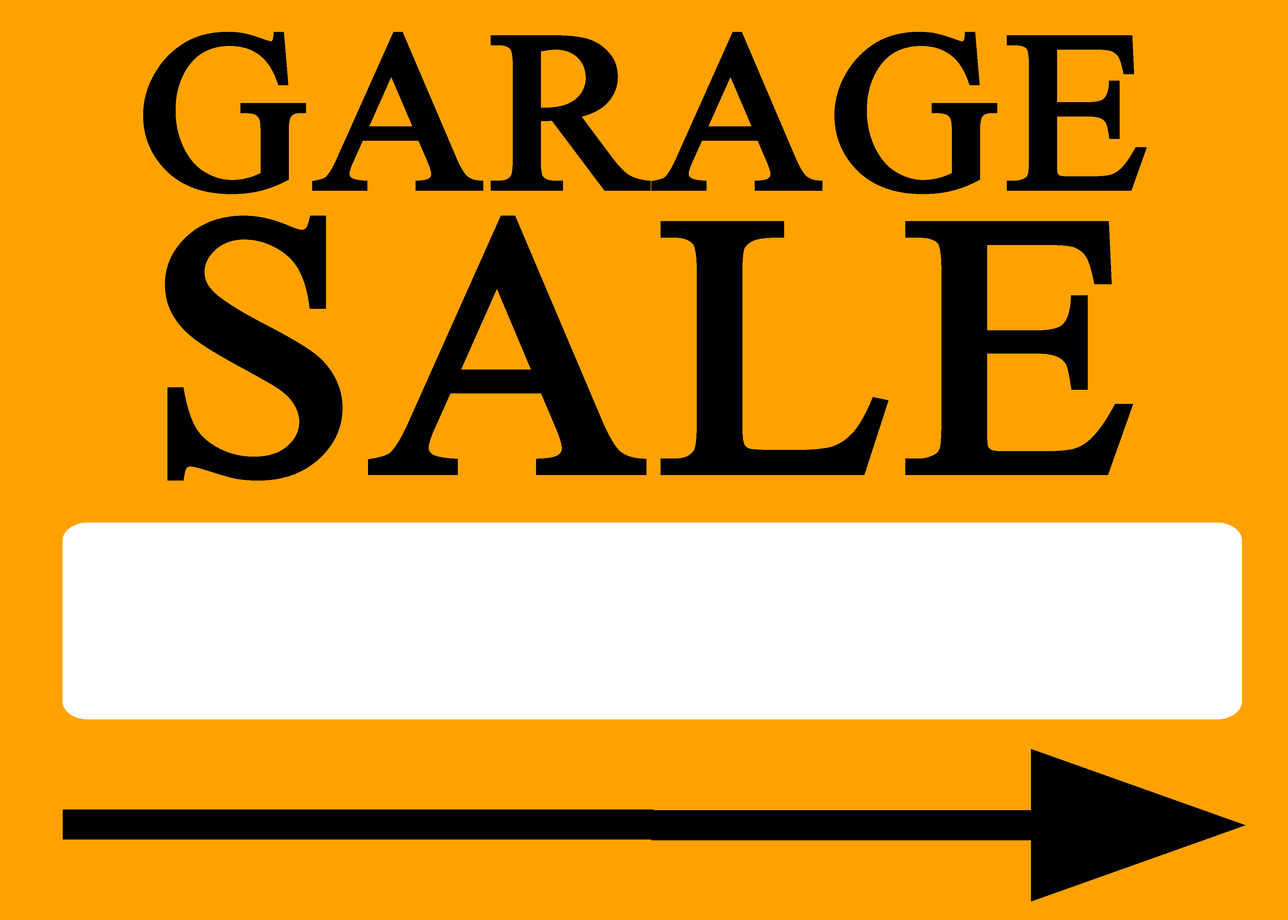 Printable Garage Sale Sign