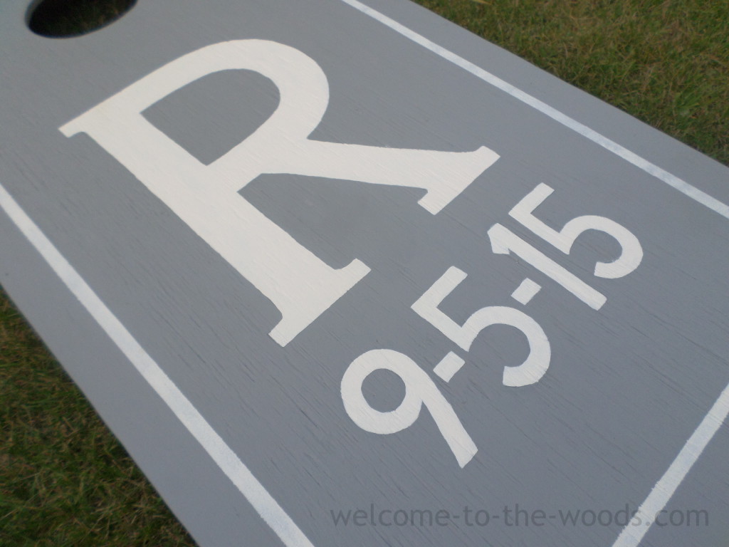 Write the last initial and wedding date as a bridal shower gift. DIY Bean Bag Toss Game.