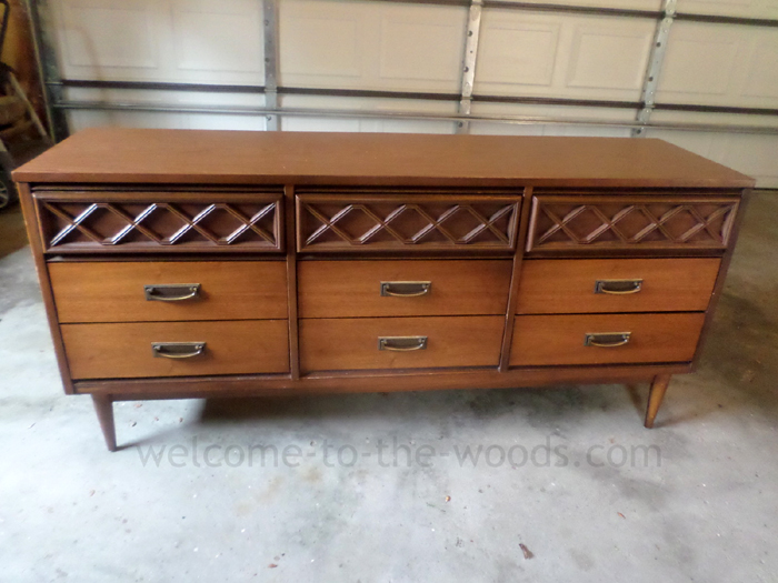 Mid-century modern dresser redo