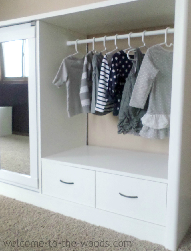 Entertainment center to closet makeover