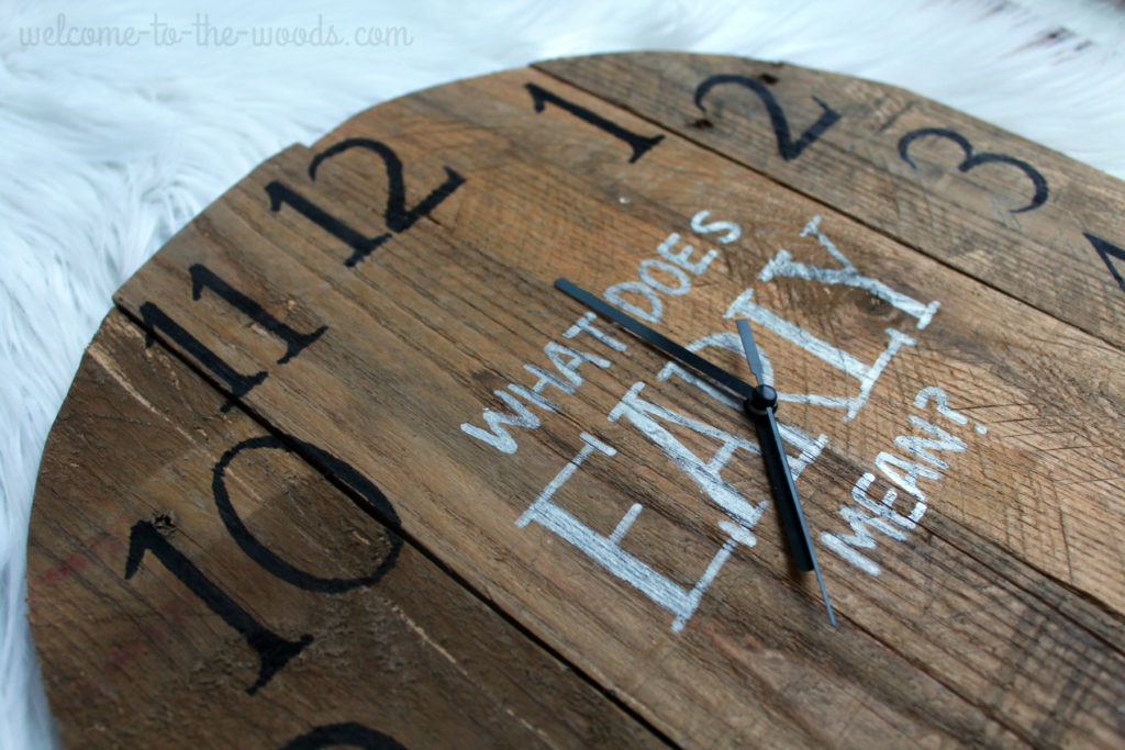 DIY Clock From Pallet Wood is a really cool project you can watch a video of how she did it, plus a homemade stain recipe!