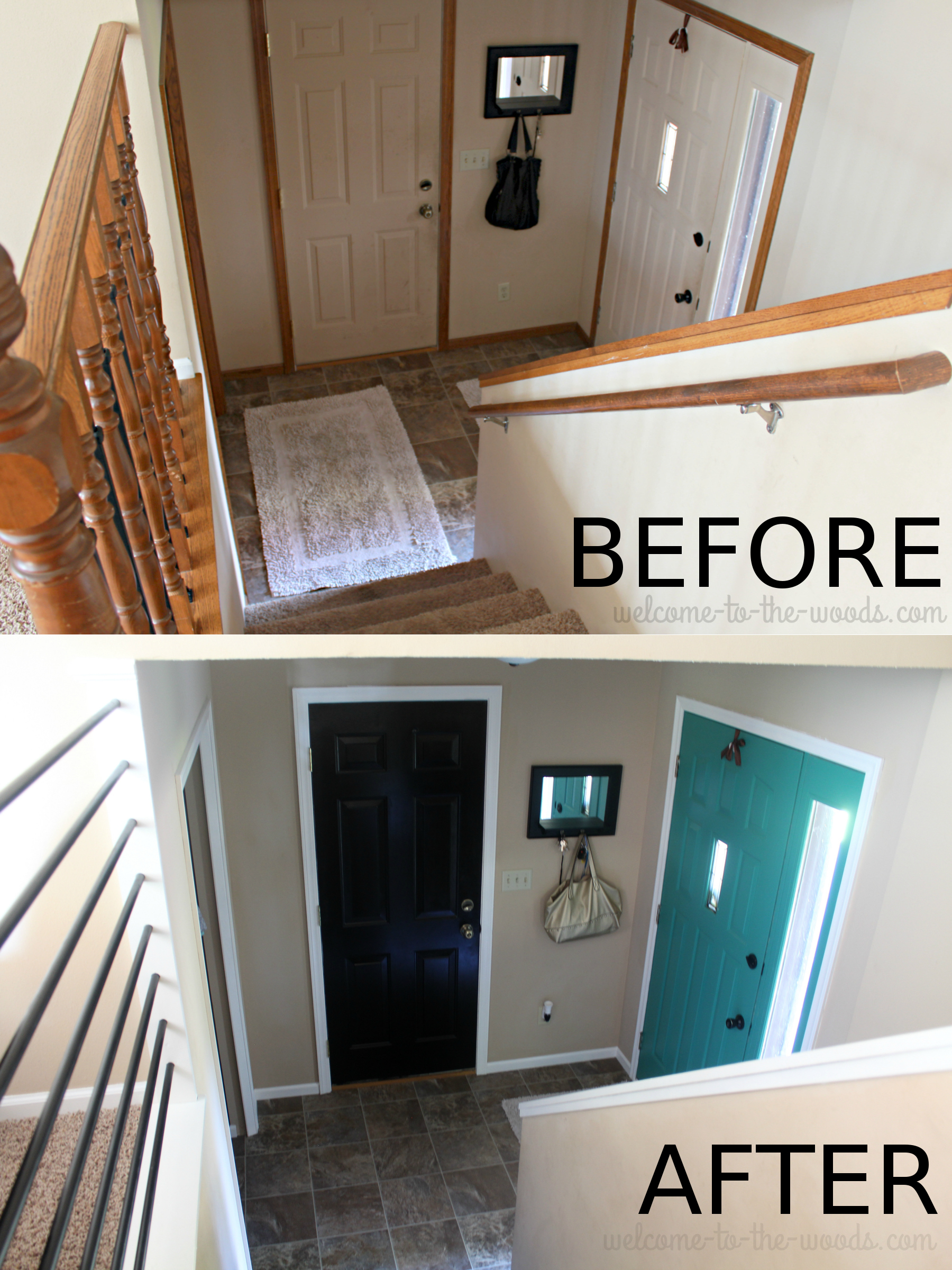 Before and After Entryway Makeover