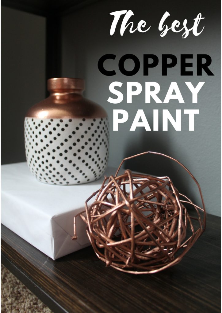 My favorite copper colored spray paint allowed me to create matching decor pieces for the office makeover ORC