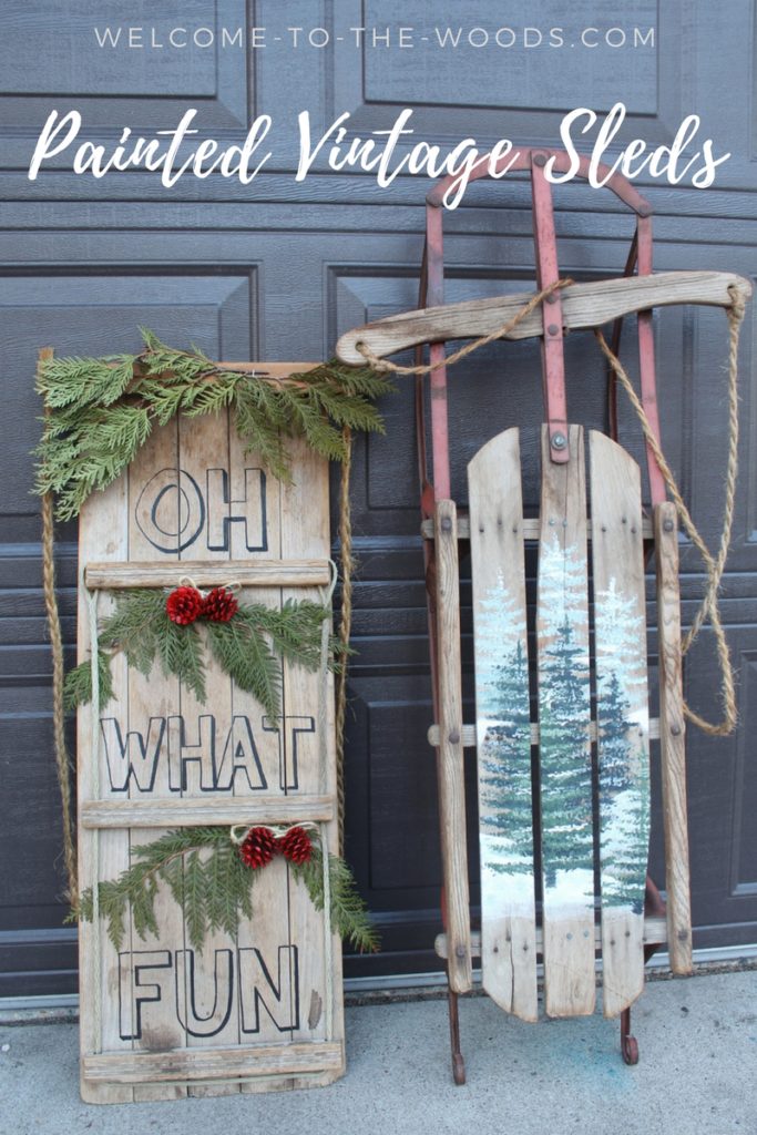 This painted vintage sled tutorial is an adorable idea for Christmas decor! 