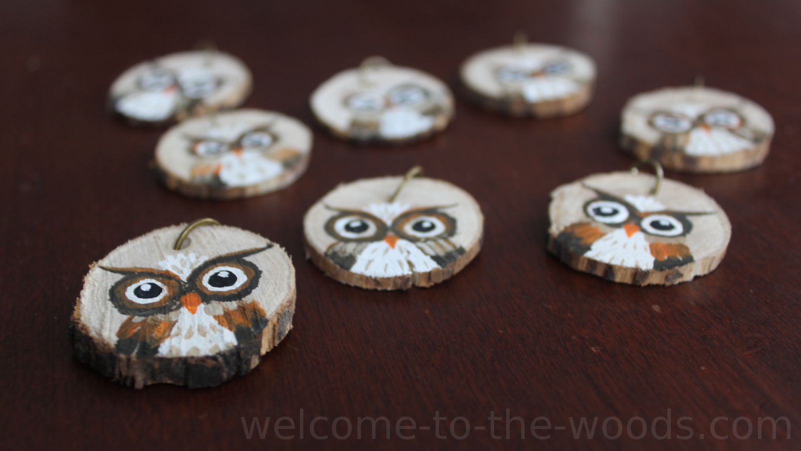 Wooden Owl Keychain