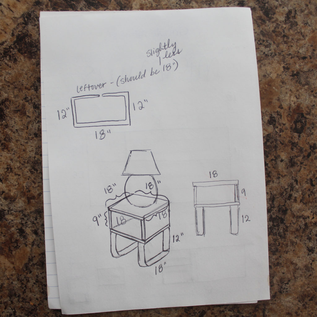 Plans to build a modern industrial style end table with metal and wood