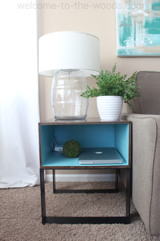 Modern industrial DIY end tables with video tutorial included!