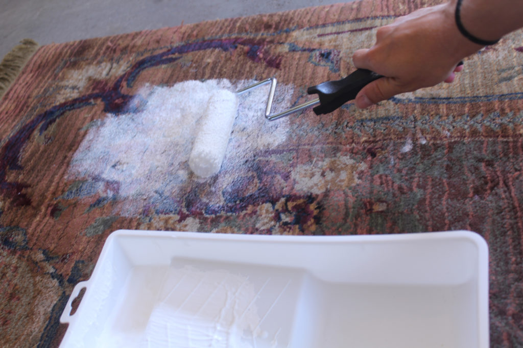 Painting a rug is easier than you'd think. You just need the right fabric paint!