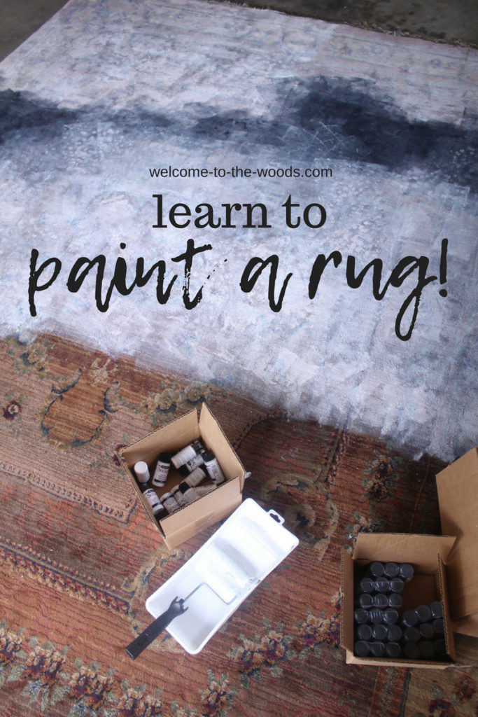 Learn how to paint a living room rug in this DIY step by step tutorial - video included!